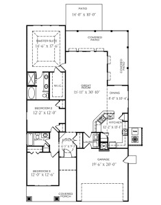 The floor plan of The Folly house layout at Stone Gate Prince Creek